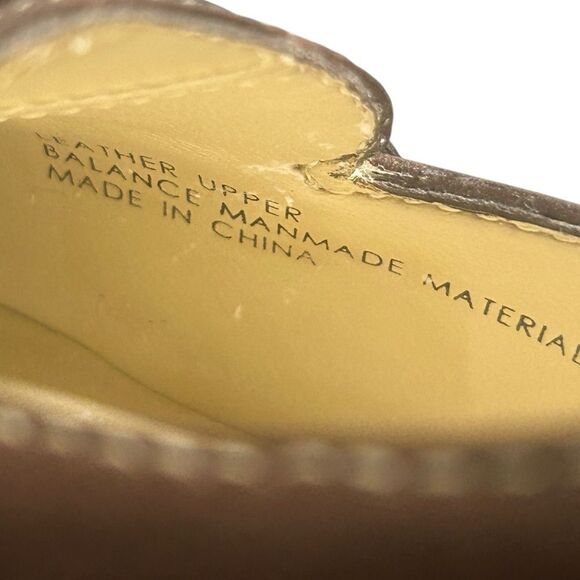 Ellen Tracy Womens Brown Leather Tassel Contrast Stitch Almond Toe Heels Size 8 - Picture 11 of 11